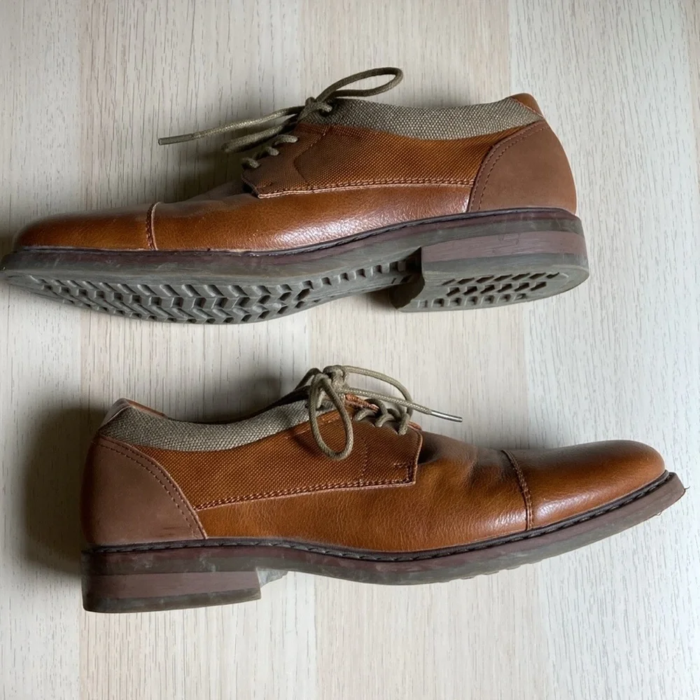 Boys' Freeman Kids Randy Dress Shoes in Tan Size 3 - Medium Lace Up Fall Wedding